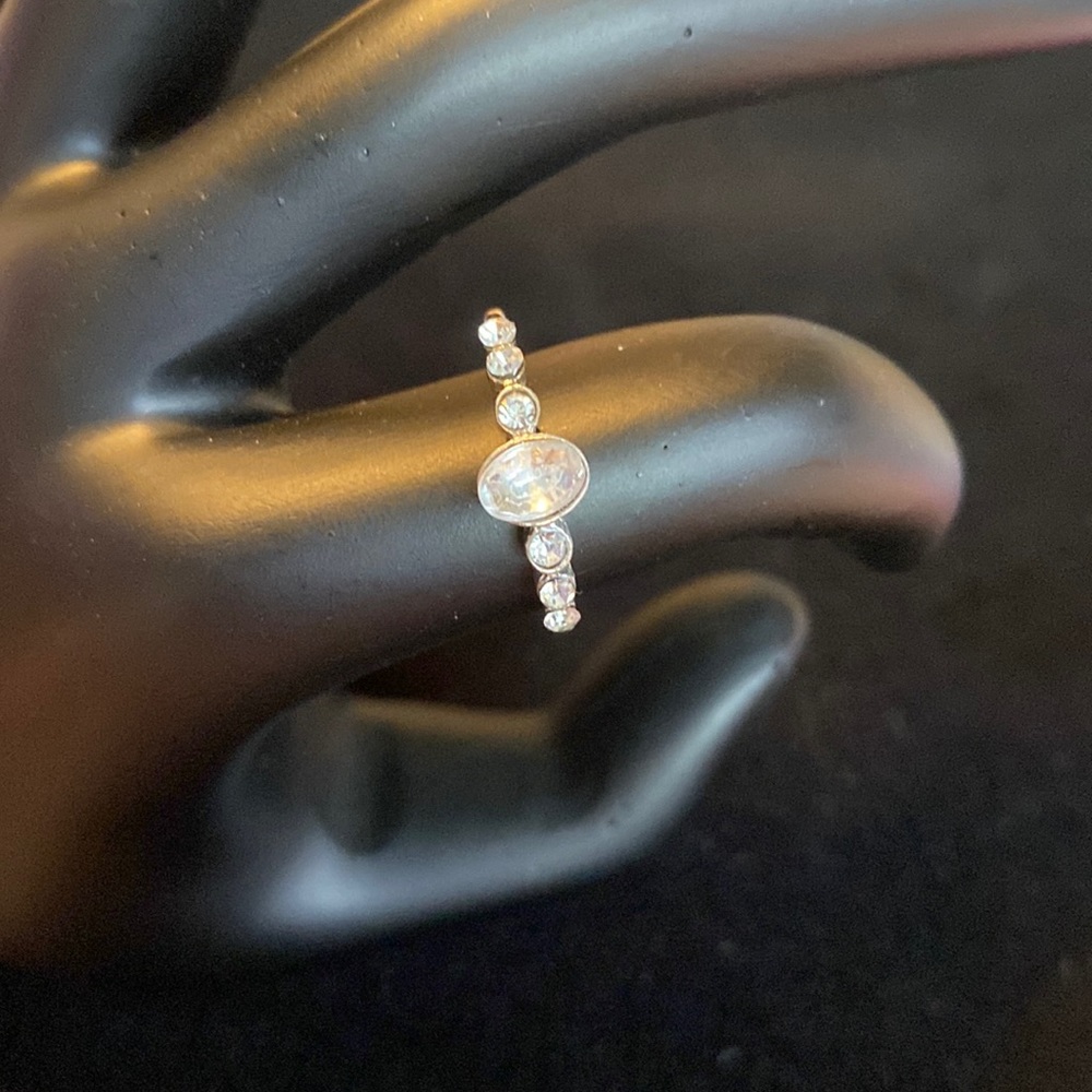 Silver studded ring